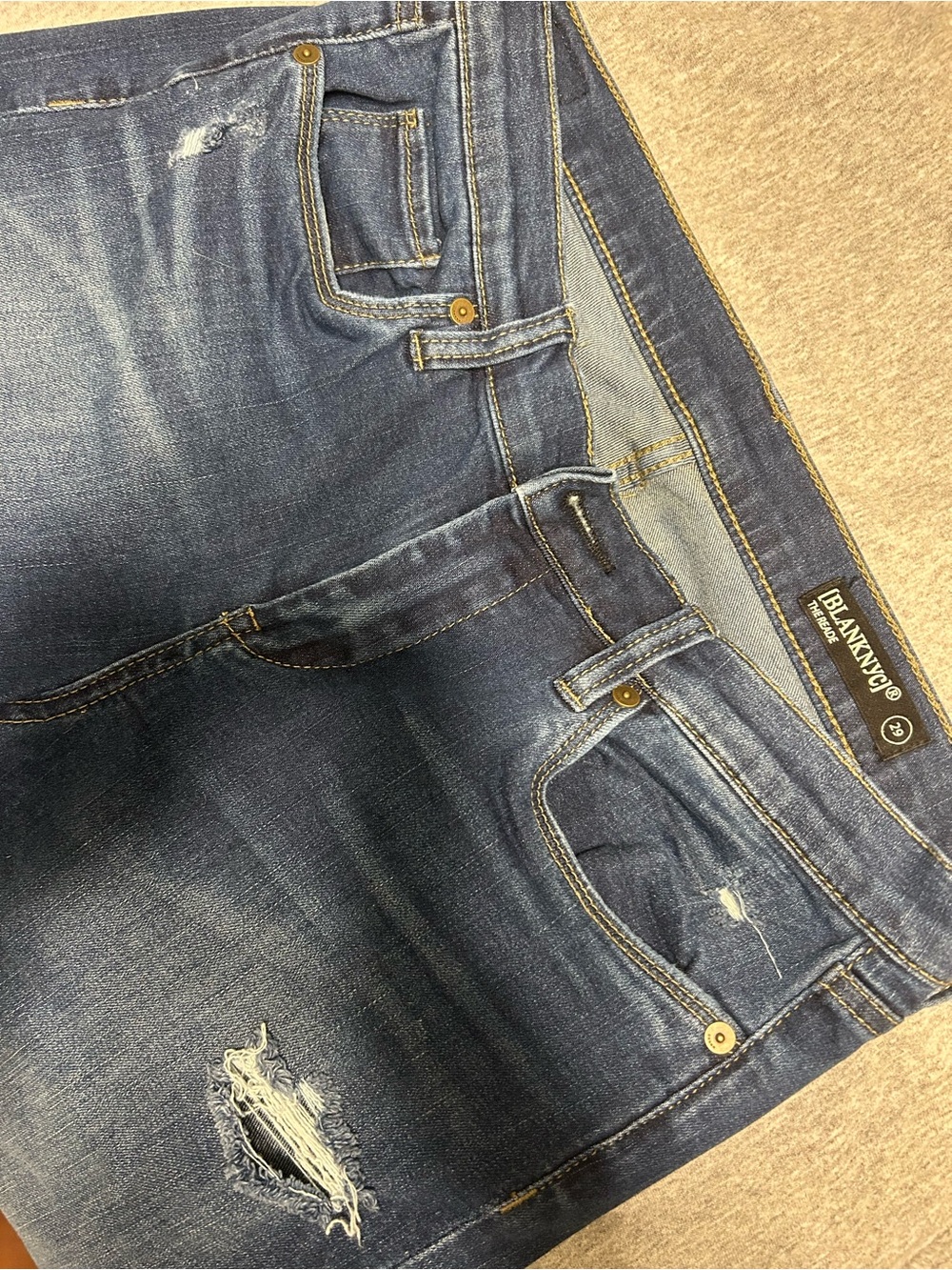 Blank NYC Dark Indigo Distressed Skinny Jeans